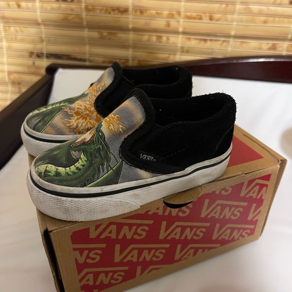 Vans slip ons 2 pairs flames & dragon - Picture 4 of 9